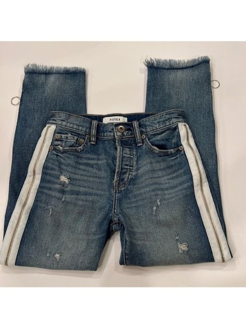 Anthropologie Pistola Women’s Jeans Size 25  Waist Charlie Track Stripe Denim